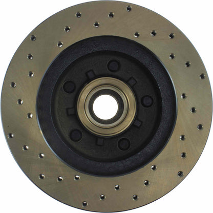 StopTech Sport Cross Drilled Brake Rotor; Front Left
