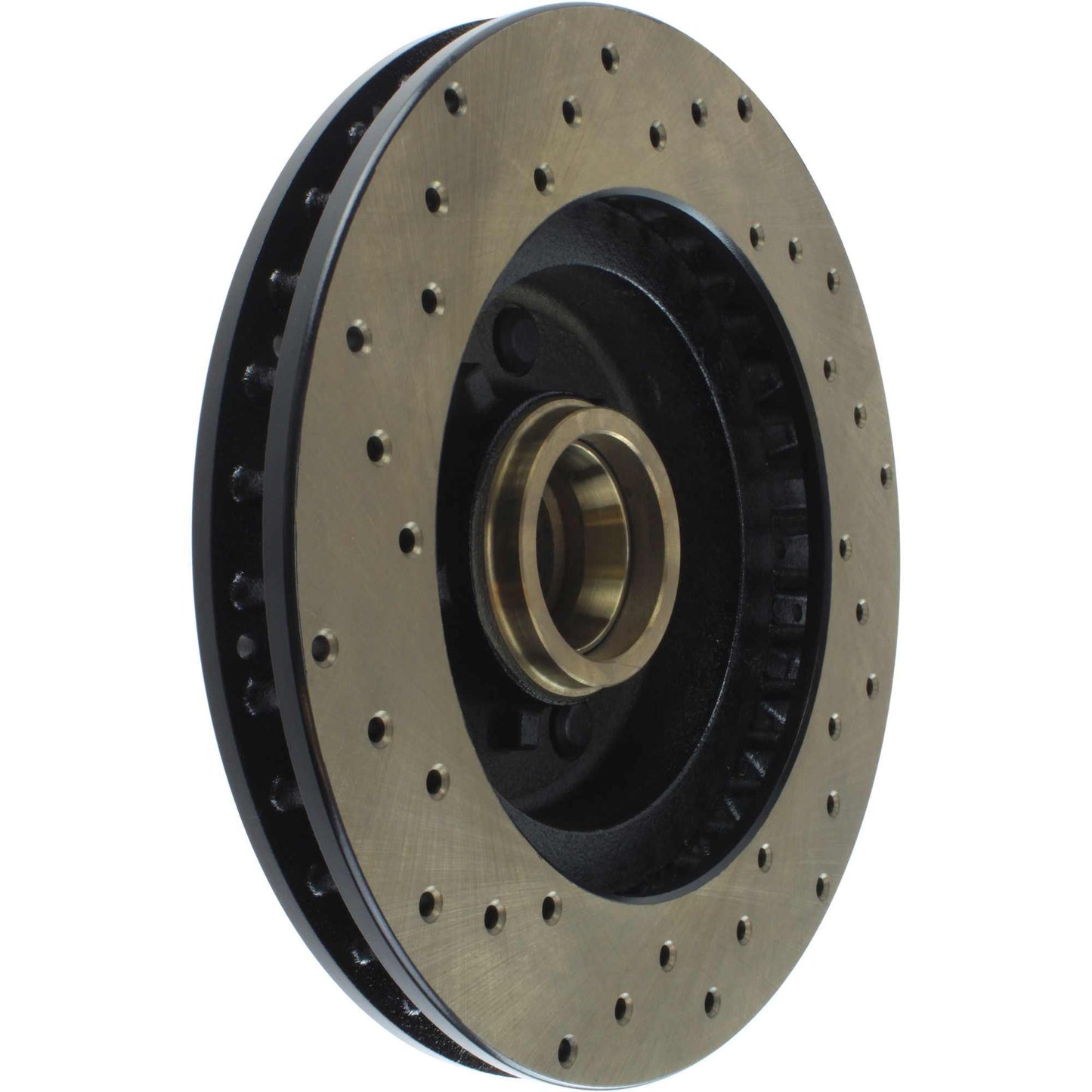 StopTech Sport Cross Drilled Brake Rotor; Front Left
