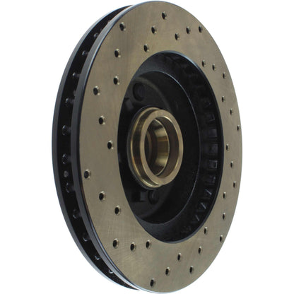 StopTech Sport Cross Drilled Brake Rotor; Front Left