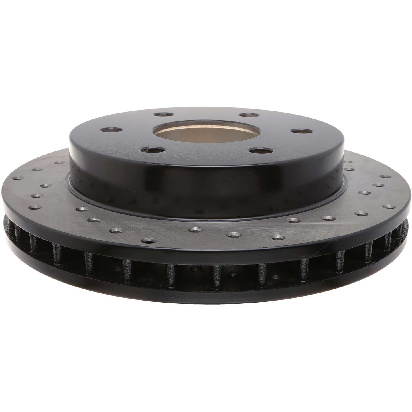StopTech Sport Cross Drilled Brake Rotor; Front Left