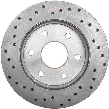 StopTech Sport Cross Drilled Brake Rotor; Front Left