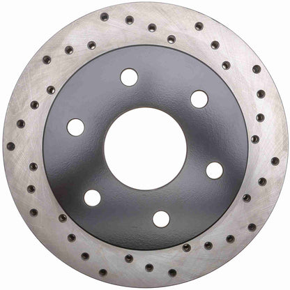 StopTech Sport Cross Drilled Brake Rotor; Front Left
