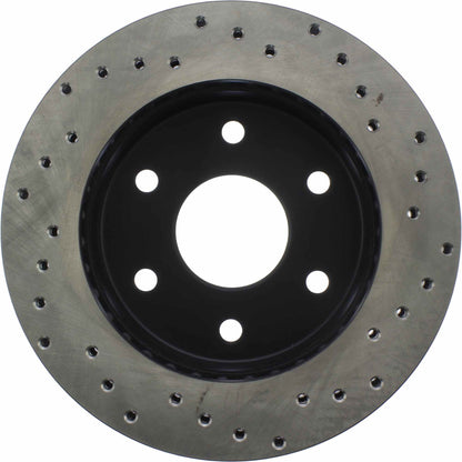StopTech Sport Cross Drilled Brake Rotor; Front Right
