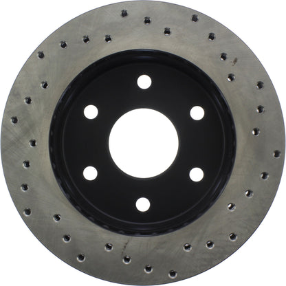 StopTech Sport Cross Drilled Brake Rotor; Front Right