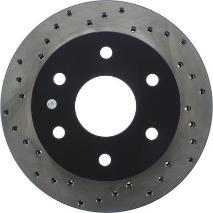StopTech Sport Cross Drilled Brake Rotor; Front Right