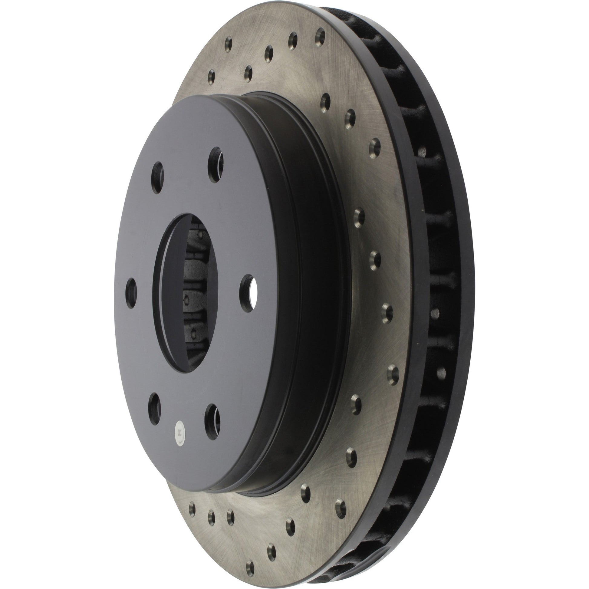 StopTech Sport Cross Drilled Brake Rotor; Front Right