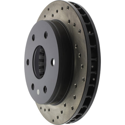 StopTech Sport Cross Drilled Brake Rotor; Front Right
