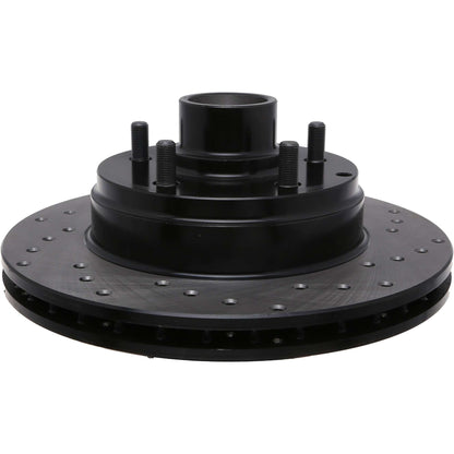 StopTech Sport Cross Drilled Brake Rotor; Front Left