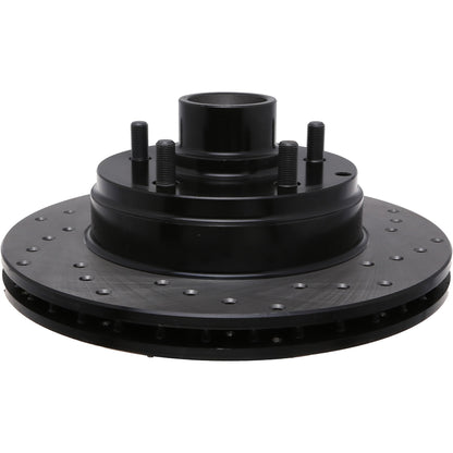 StopTech Sport Cross Drilled Brake Rotor; Front Left