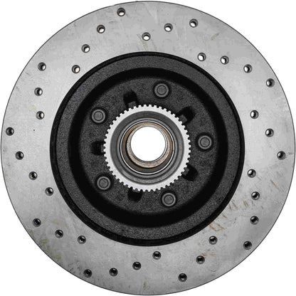 StopTech Sport Cross Drilled Brake Rotor; Front Left