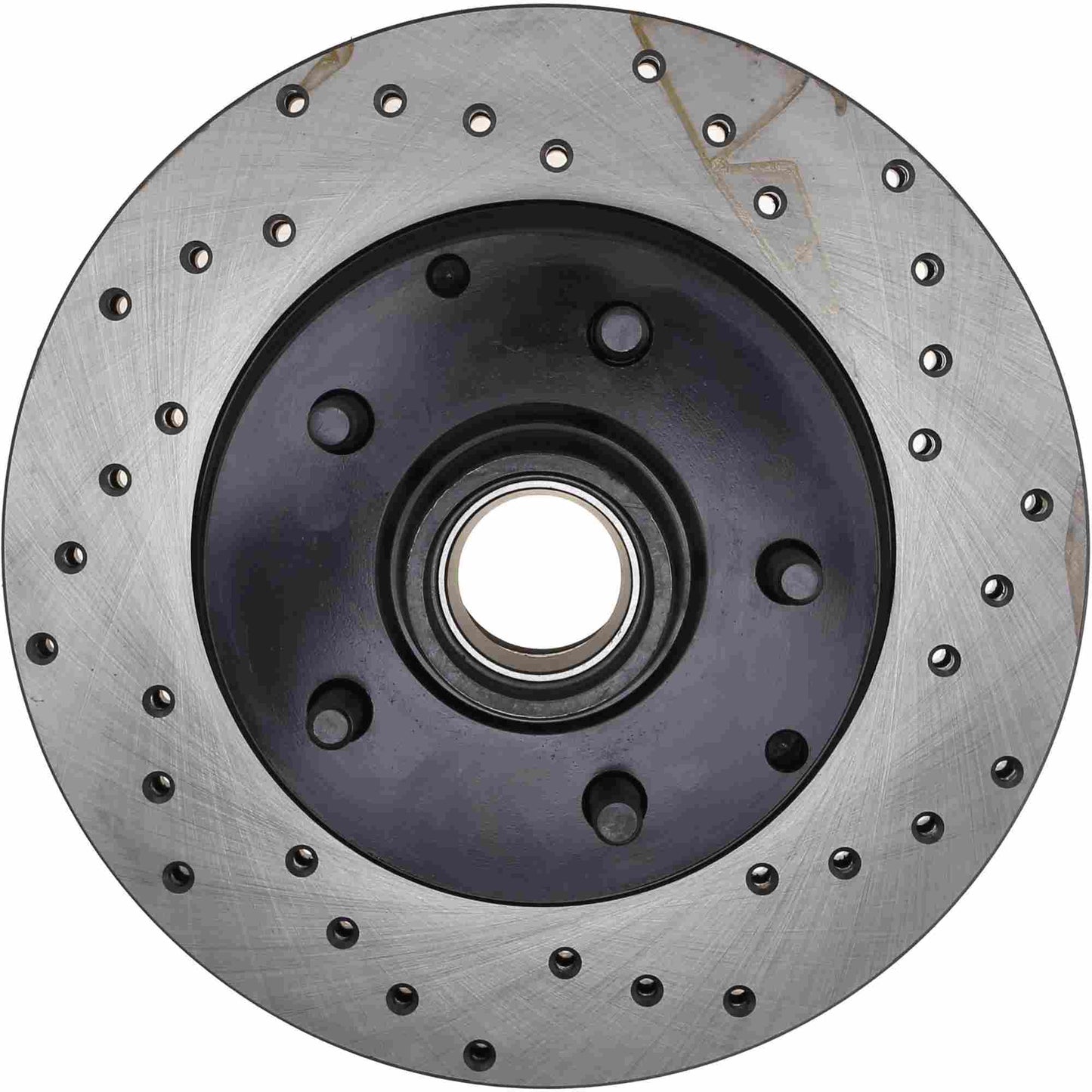StopTech Sport Cross Drilled Brake Rotor; Front Left