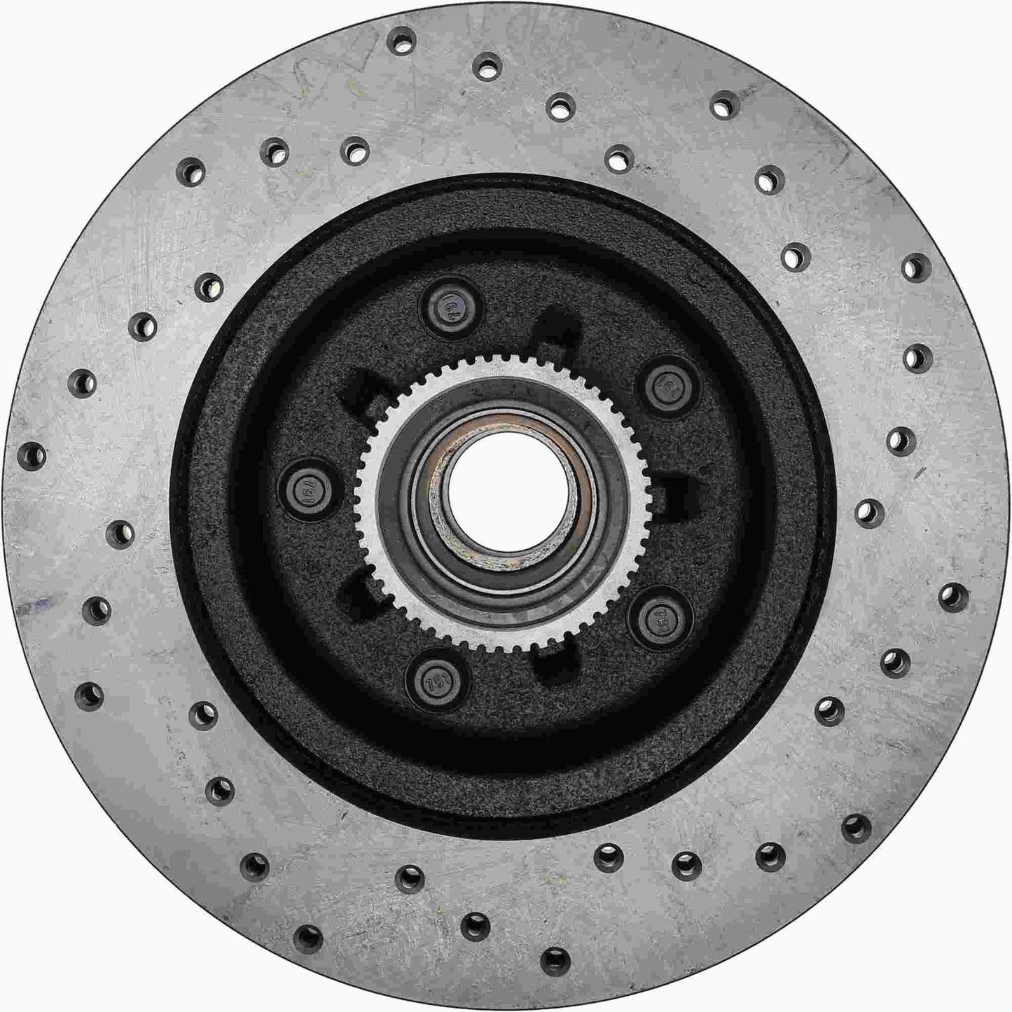 StopTech Sport Cross Drilled Brake Rotor; Front Right