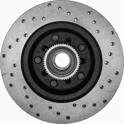 StopTech Sport Cross Drilled Brake Rotor; Front Right