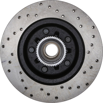 StopTech Sport Cross Drilled Brake Rotor; Front Right