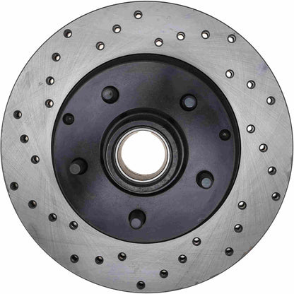 StopTech Sport Cross Drilled Brake Rotor; Front Right