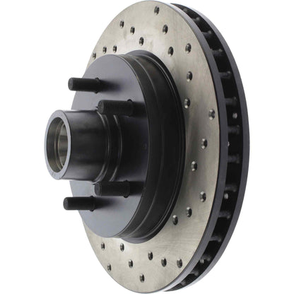 StopTech Sport Cryo Cross Drilled Brake Rotor; Front Left