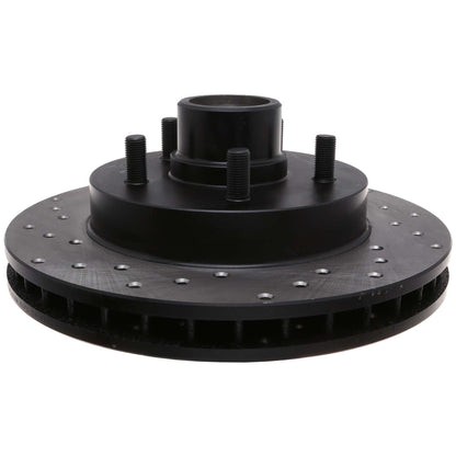 StopTech Sport Cross Drilled Brake Rotor; Front Right