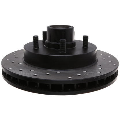 StopTech Sport Cross Drilled Brake Rotor; Front Right