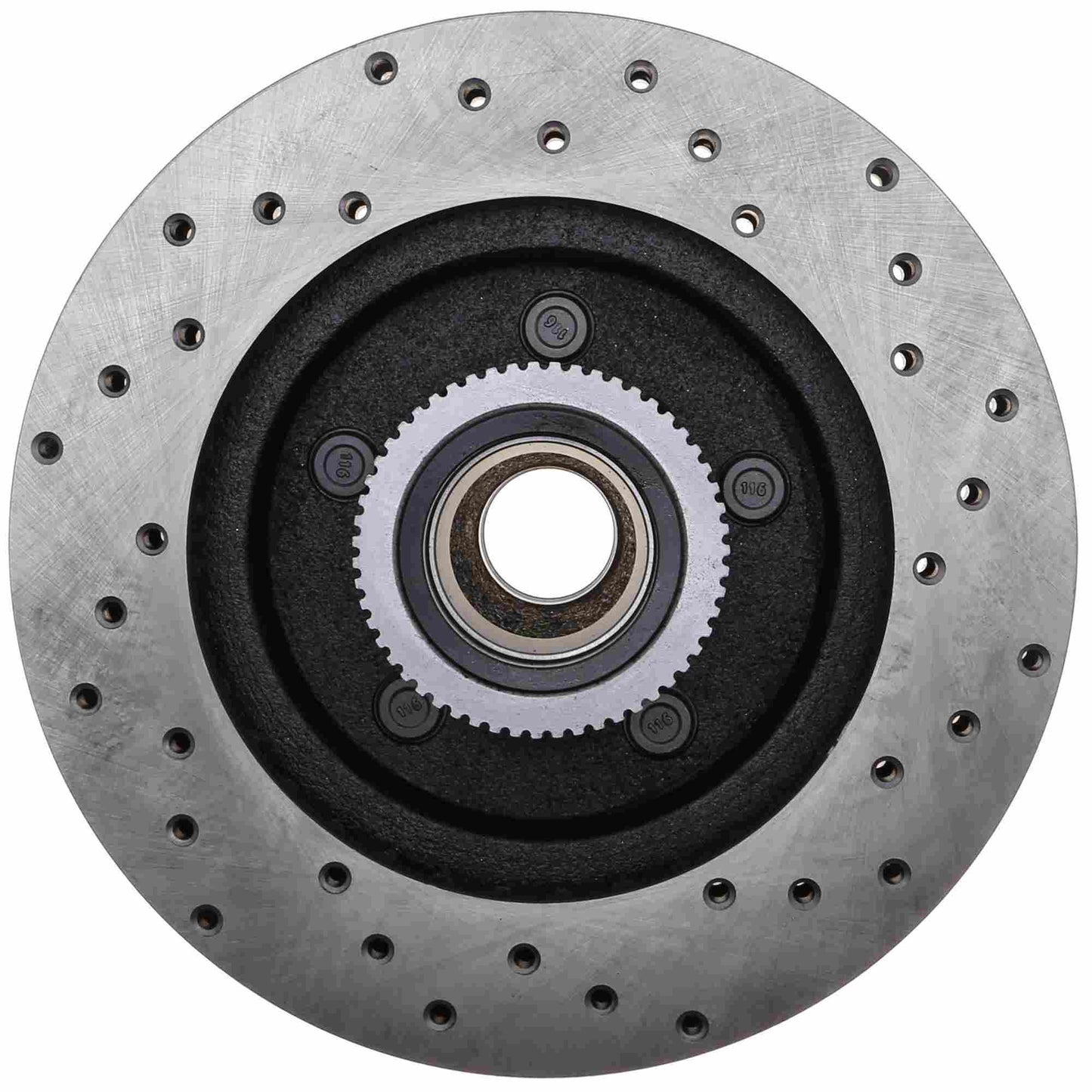StopTech Sport Cross Drilled Brake Rotor; Front Right