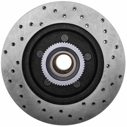 StopTech Sport Cross Drilled Brake Rotor; Front Right