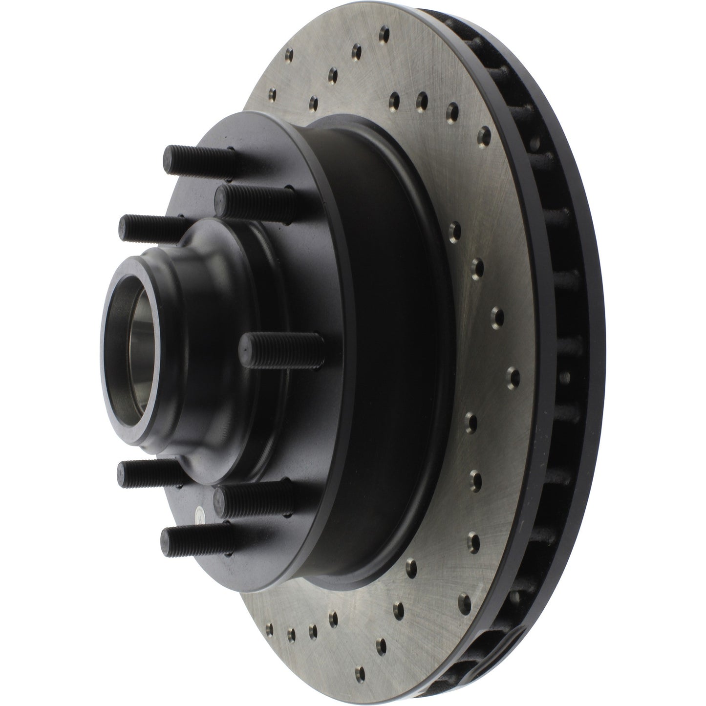 StopTech Sport Cross Drilled Brake Rotor; Front Right
