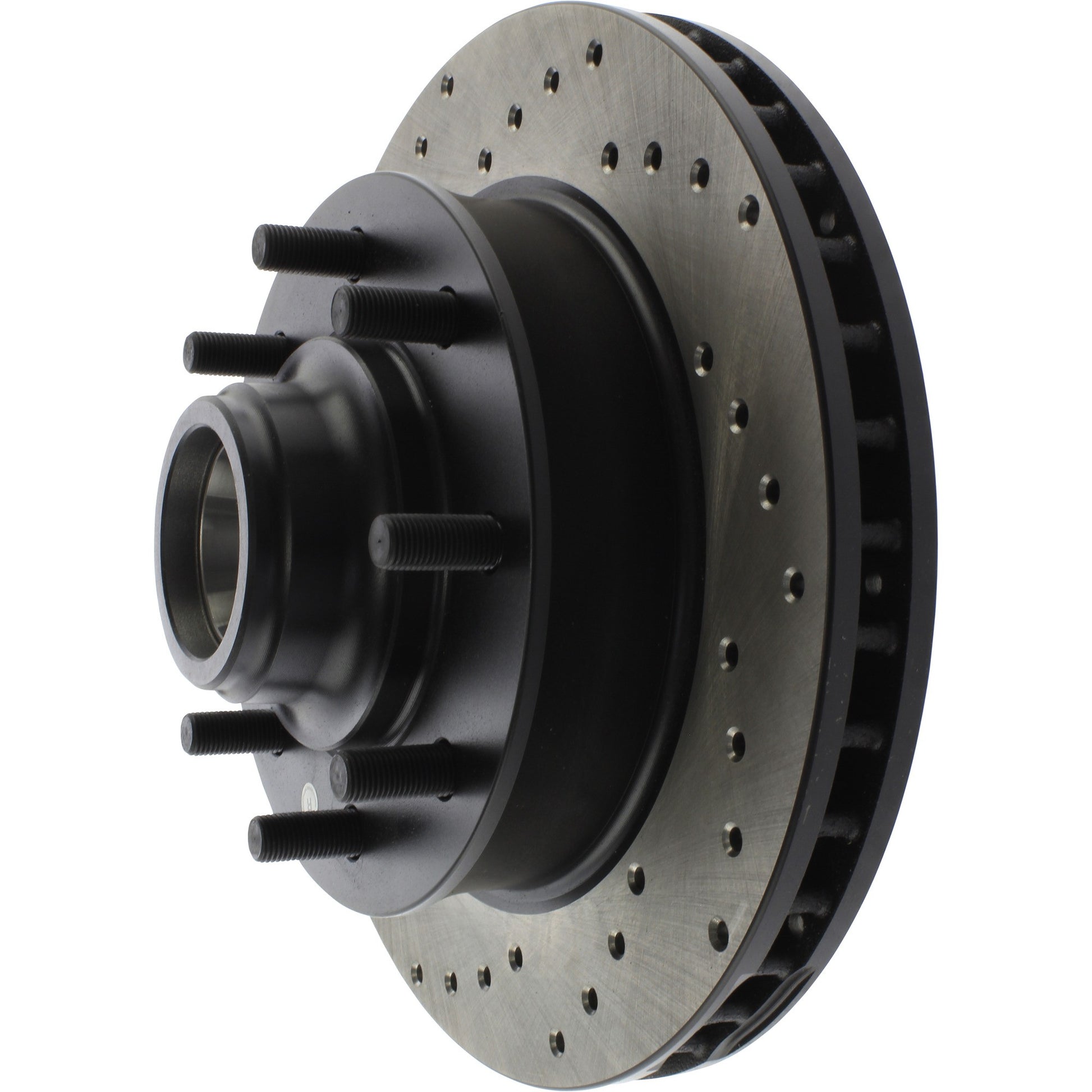 StopTech Sport Cross Drilled Brake Rotor; Front Right
