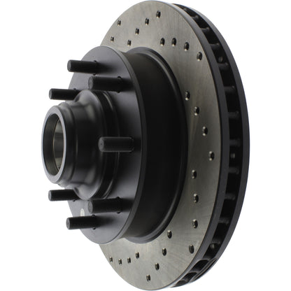 StopTech Sport Cross Drilled Brake Rotor; Front Right