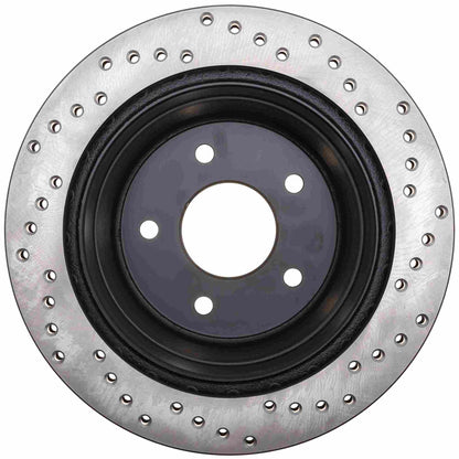 StopTech Sport Cross Drilled Brake Rotor; Rear Right
