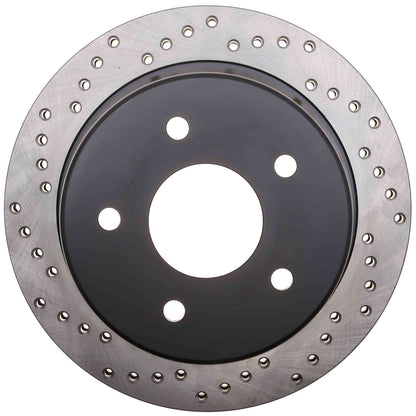 StopTech Sport Cross Drilled Brake Rotor; Rear Right