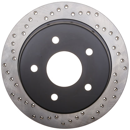 StopTech Sport Cross Drilled Brake Rotor; Rear Right