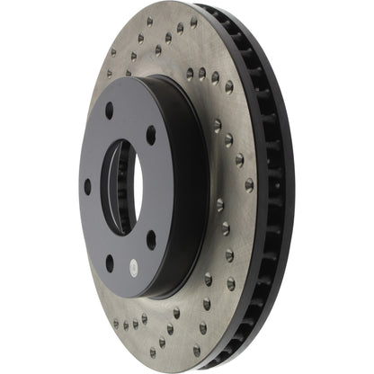 StopTech Sport Cryo Cross Drilled Brake Rotor; Front Right