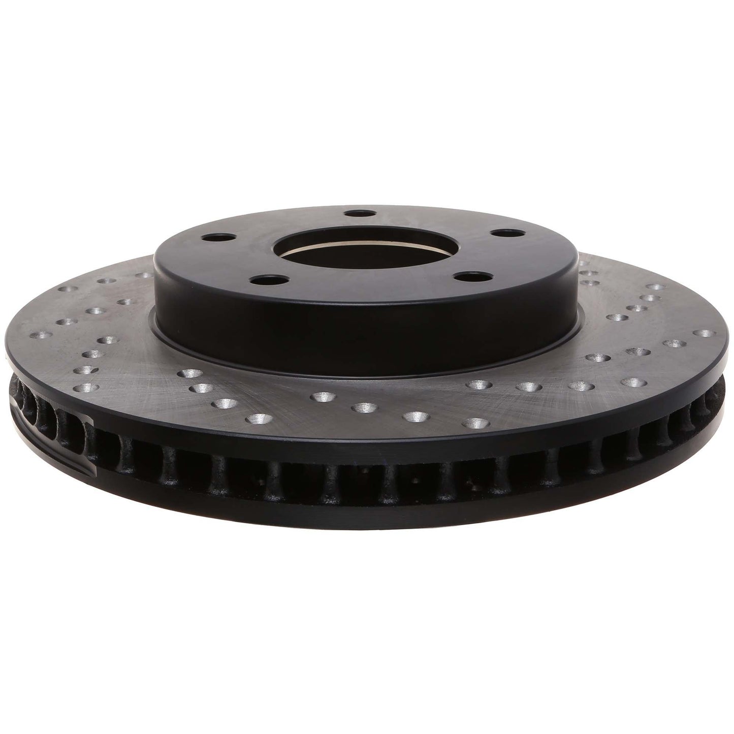 StopTech Sport Cross Drilled Brake Rotor; Front Left