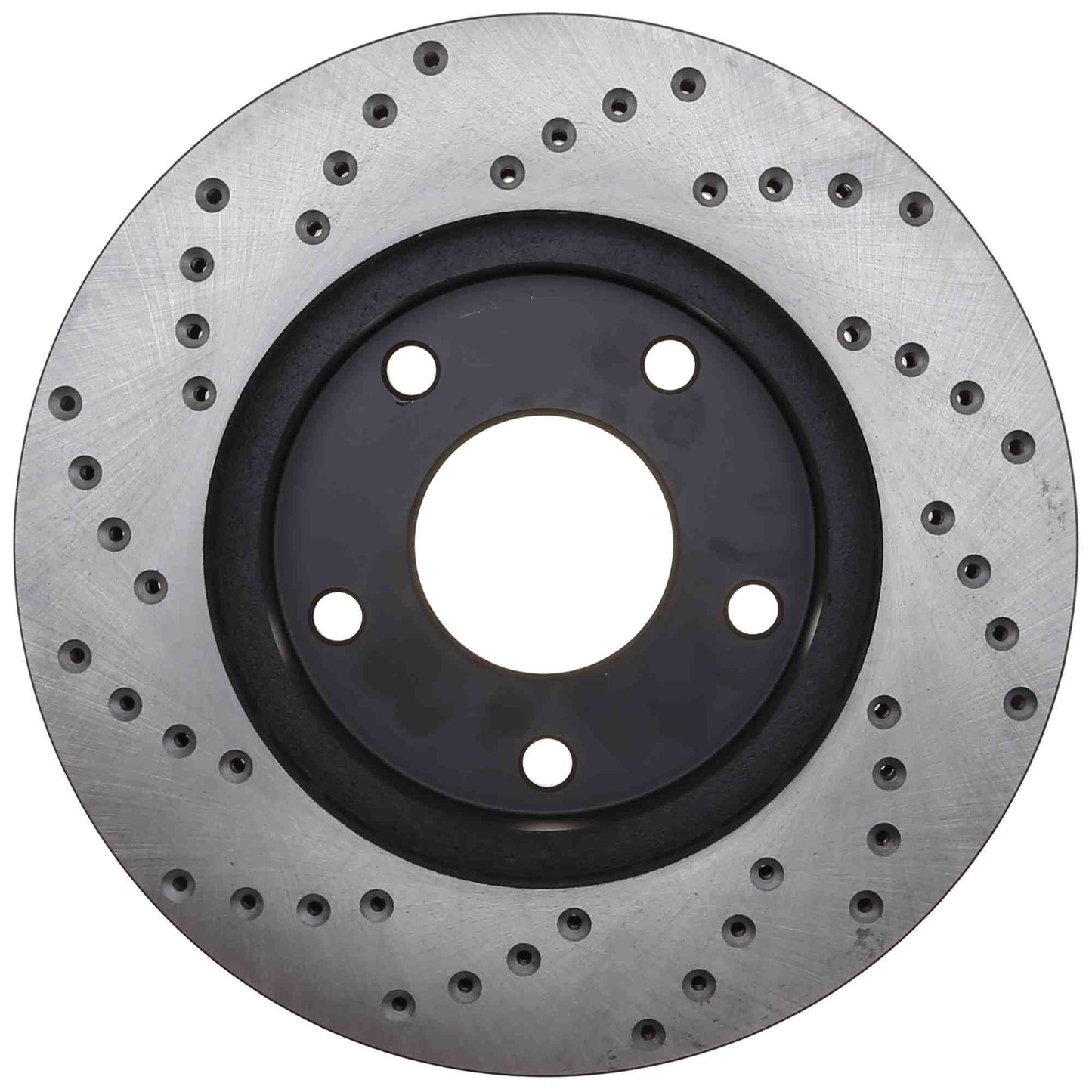 StopTech Sport Cross Drilled Brake Rotor; Front Left