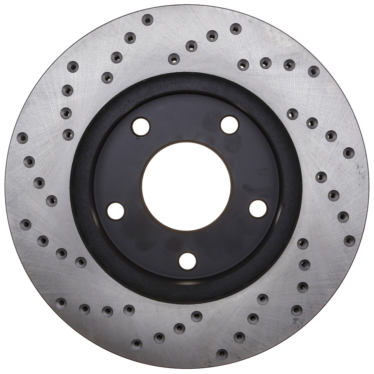 StopTech Sport Cross Drilled Brake Rotor; Front Left
