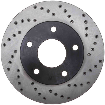 StopTech Sport Cross Drilled Brake Rotor; Front Left