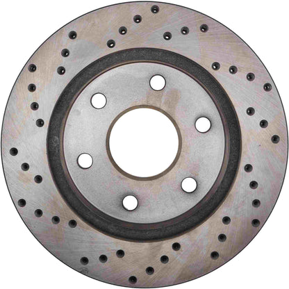 StopTech Sport Cryo Cross Drilled Brake Rotor; Front Left