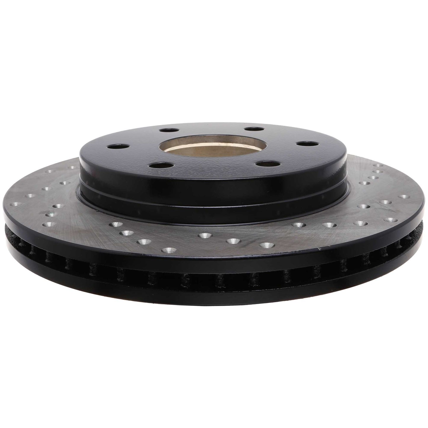 StopTech Sport Cross Drilled Brake Rotor; Front Left