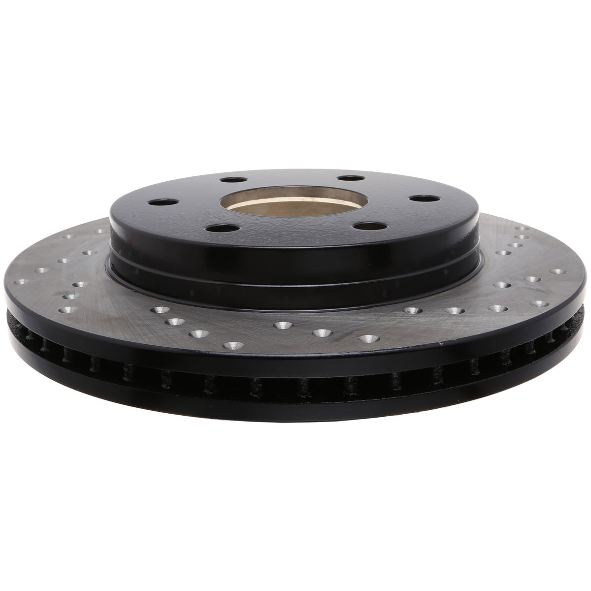 StopTech Sport Cross Drilled Brake Rotor; Front Left
