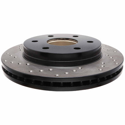 StopTech Sport Cross Drilled Brake Rotor; Front Right