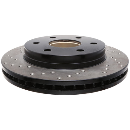 StopTech Sport Cross Drilled Brake Rotor; Front Right