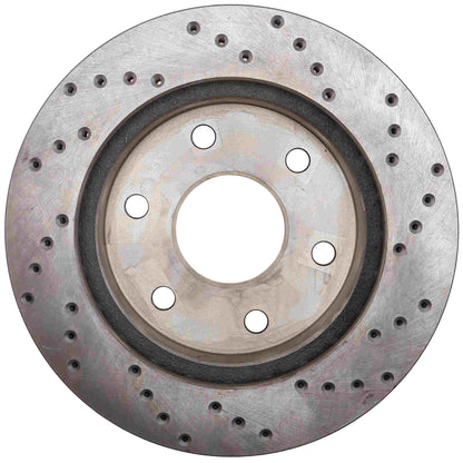 StopTech Sport Cross Drilled Brake Rotor; Front Right