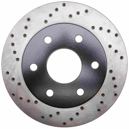 StopTech Sport Cross Drilled Brake Rotor; Front Right