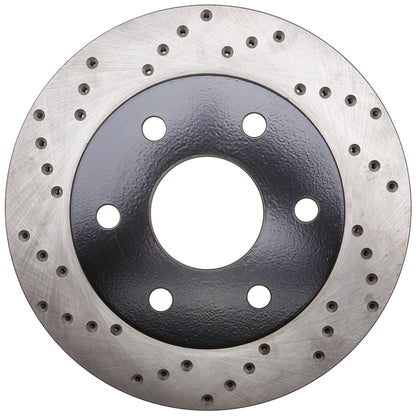 StopTech Sport Cross Drilled Brake Rotor; Front Right