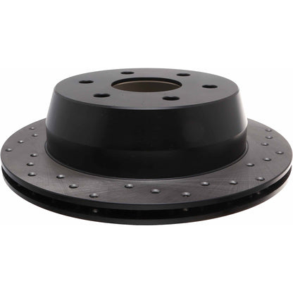 StopTech Sport Cross Drilled Brake Rotor; Rear Left