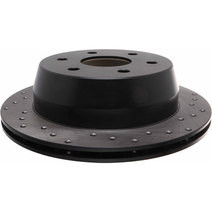 StopTech Sport Cross Drilled Brake Rotor; Rear Left