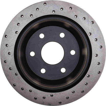 StopTech Sport Cross Drilled Brake Rotor; Rear Left