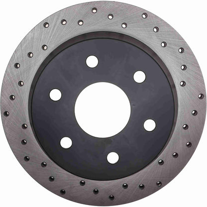 StopTech Sport Cross Drilled Brake Rotor; Rear Left