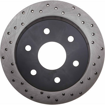 StopTech Sport Cross Drilled Brake Rotor; Rear Left