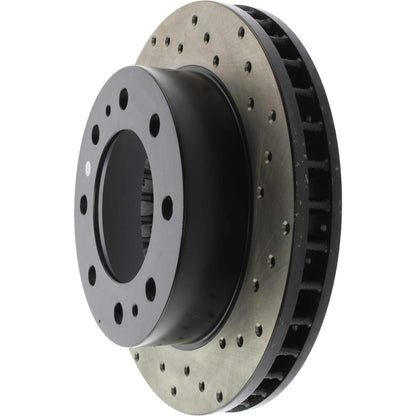 StopTech Sport Cryo Cross Drilled Brake Rotor; Front Left