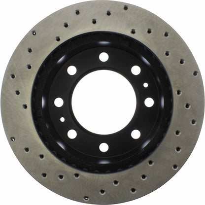 StopTech Sport Cross Drilled Brake Rotor; Front Left